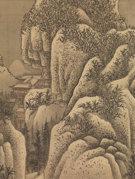 清王翬臨范寬雪山圖　軸