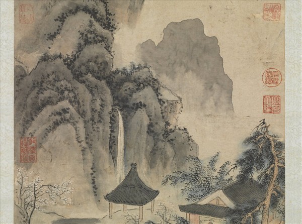 明尤求書閣早梅　軸