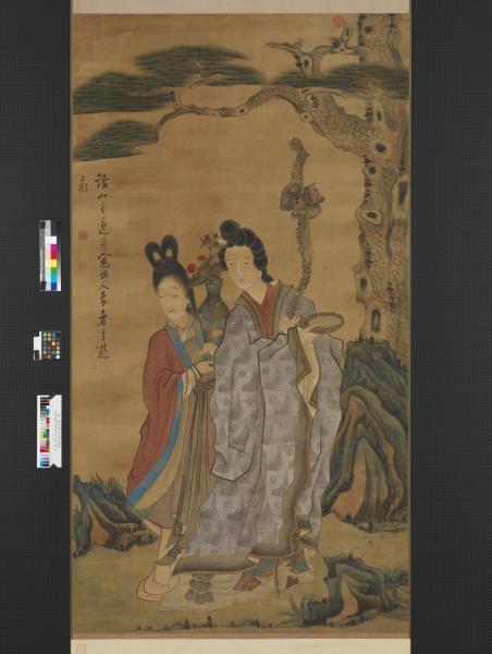 明陳洪綬仙人獻壽圖　軸