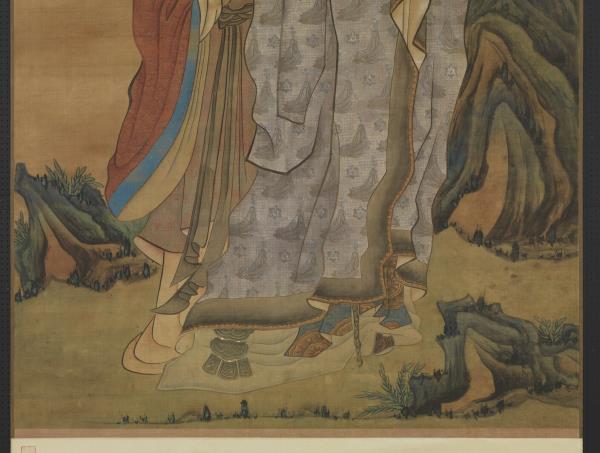 明陳洪綬仙人獻壽圖　軸