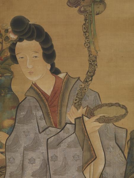 明陳洪綬仙人獻壽圖　軸