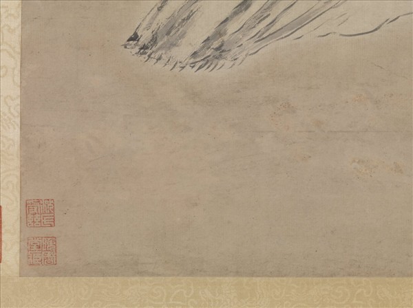 明沈周花下睡鵝　軸