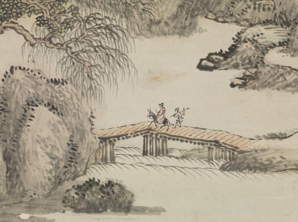 清王翬畫孟浩然詩意　軸