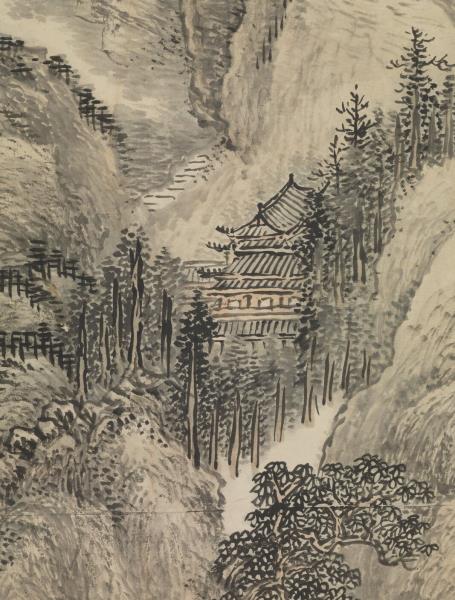 清王翬畫孟浩然詩意　軸