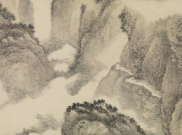 清王翬畫孟浩然詩意　軸