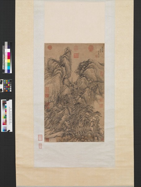 清王翬畫萬壑松風　軸