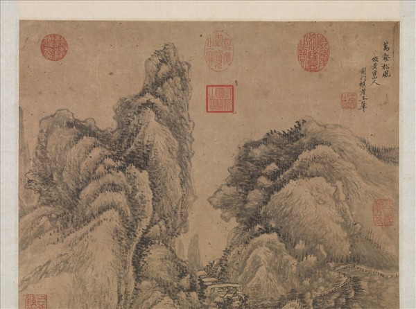 清王翬畫萬壑松風　軸