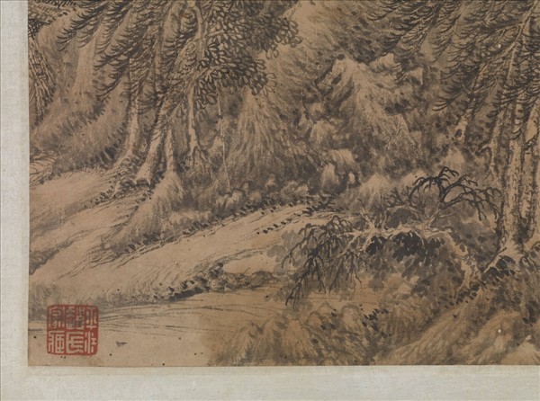 清王翬畫萬壑松風　軸