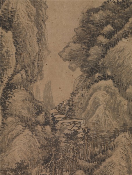 清王翬畫萬壑松風　軸