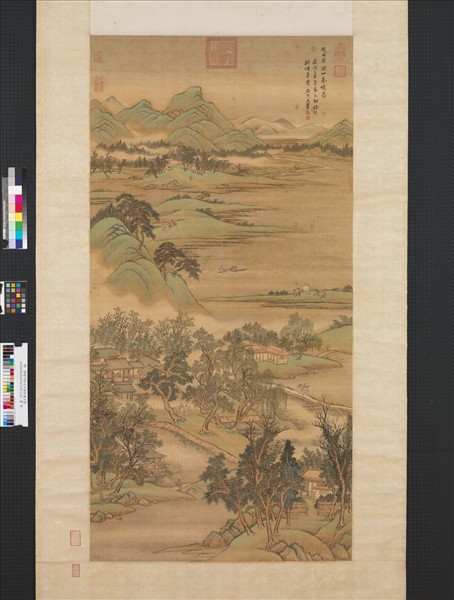 清王翬仿趙大年湖山春曉　軸