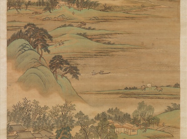 清王翬仿趙大年湖山春曉　軸