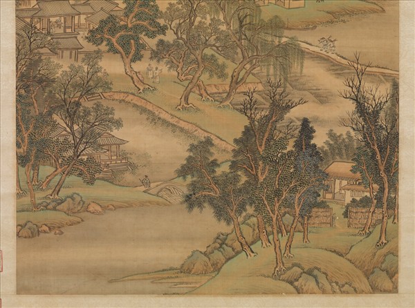 清王翬仿趙大年湖山春曉　軸