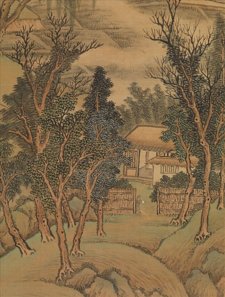 清王翬仿趙大年湖山春曉　軸