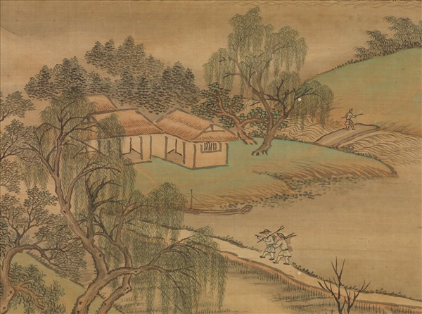 清王翬仿趙大年湖山春曉　軸