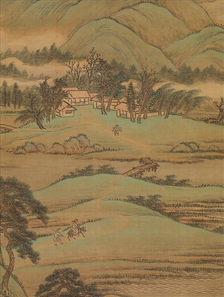 清王翬仿趙大年湖山春曉　軸