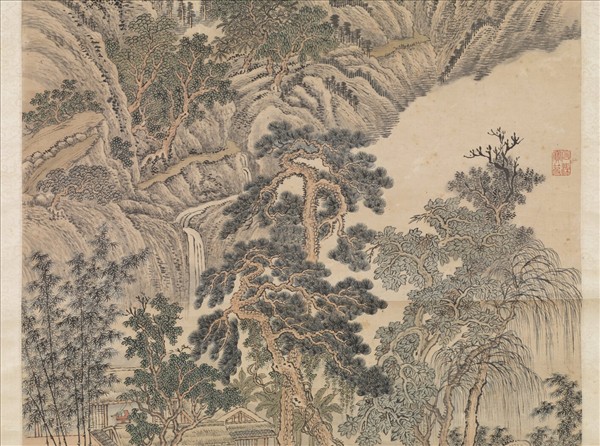 清王翬松風書屋圖　軸