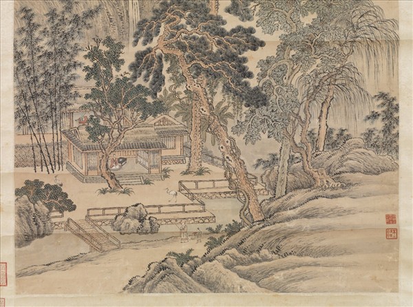 清王翬松風書屋圖　軸