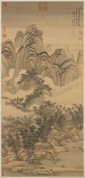 清王翬瀟湘聽雨圖　軸