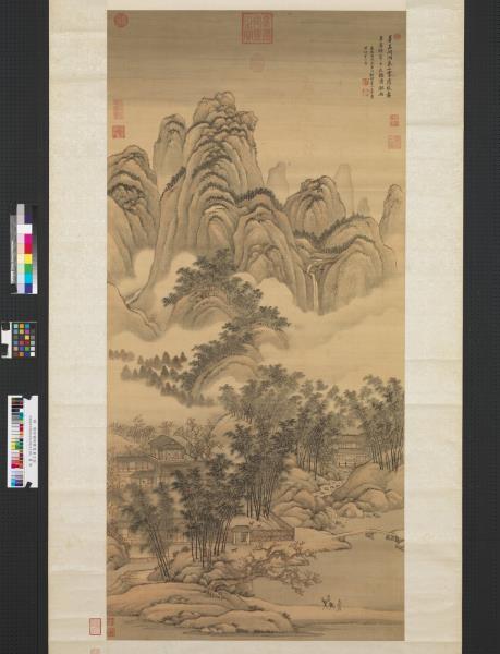 清王翬瀟湘聽雨圖　軸