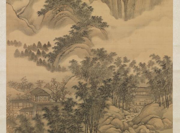 清王翬瀟湘聽雨圖　軸