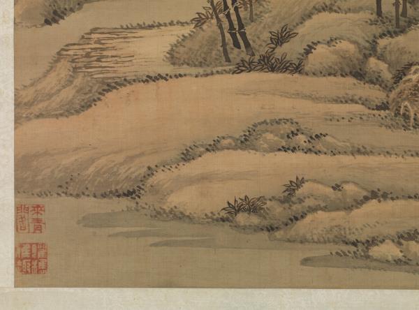 清王翬瀟湘聽雨圖　軸