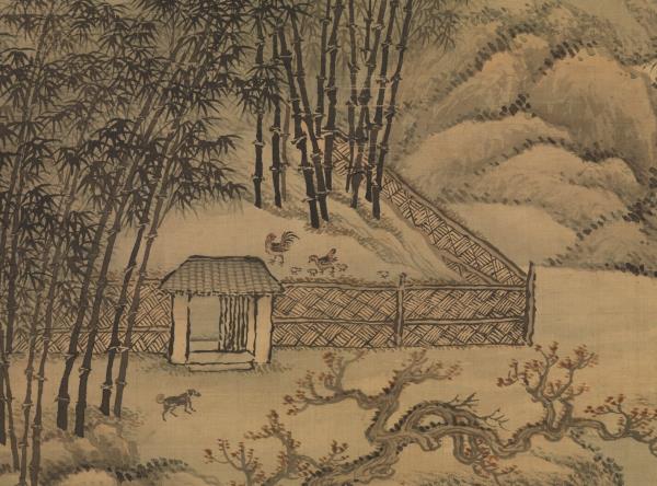 清王翬瀟湘聽雨圖　軸