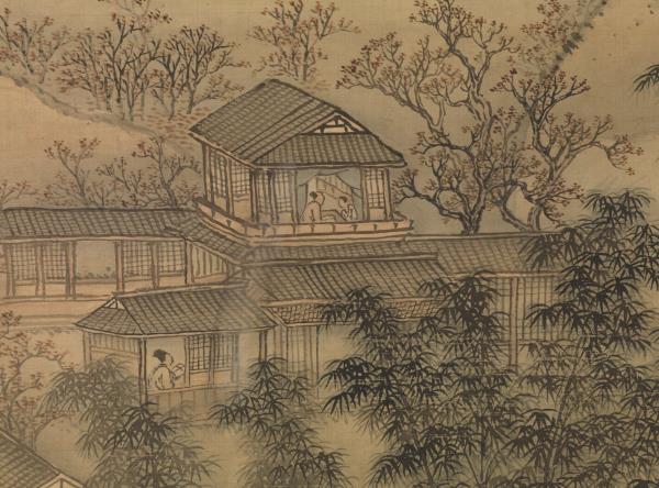 清王翬瀟湘聽雨圖　軸