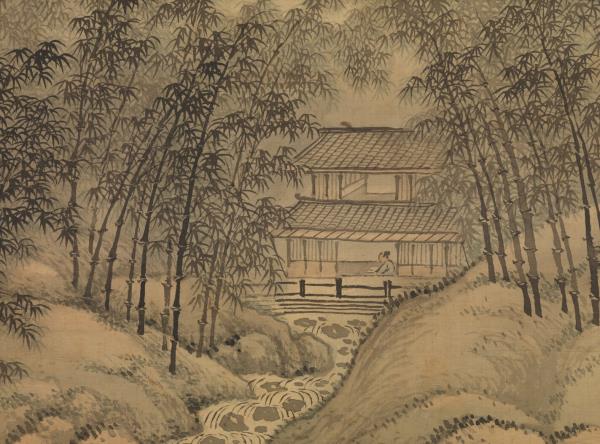 清王翬瀟湘聽雨圖　軸