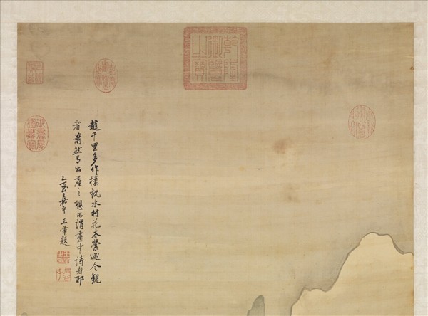 清王翬水村圖　軸