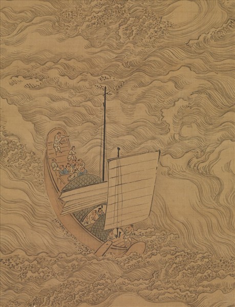 清王翬蛟門曉發圖　軸