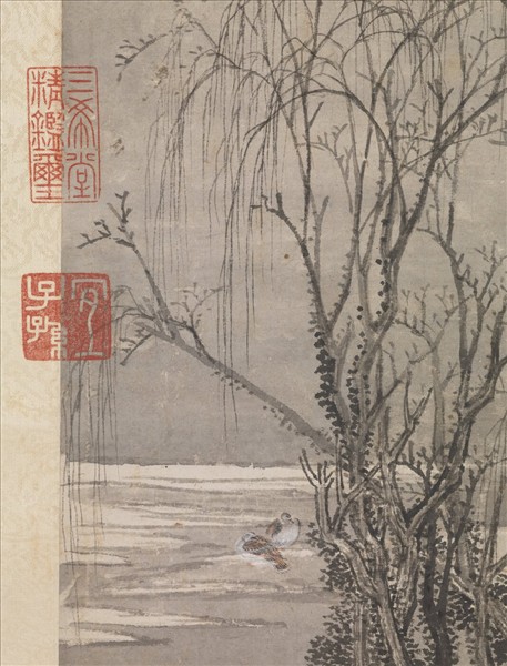 清王翬寒汀宿雁圖　軸