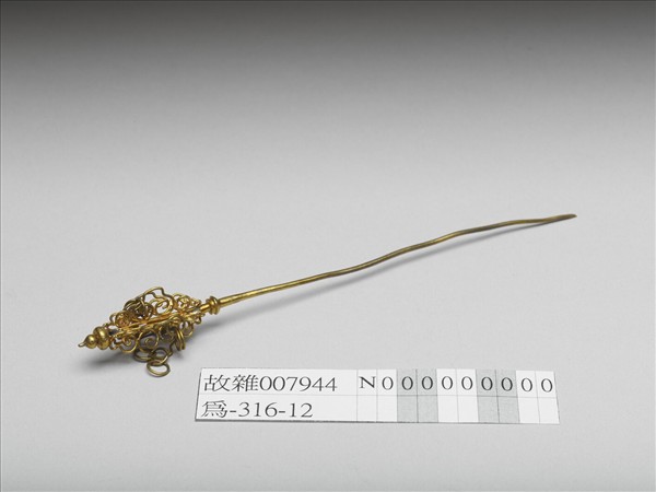 鍍金如意雲耳挖簪