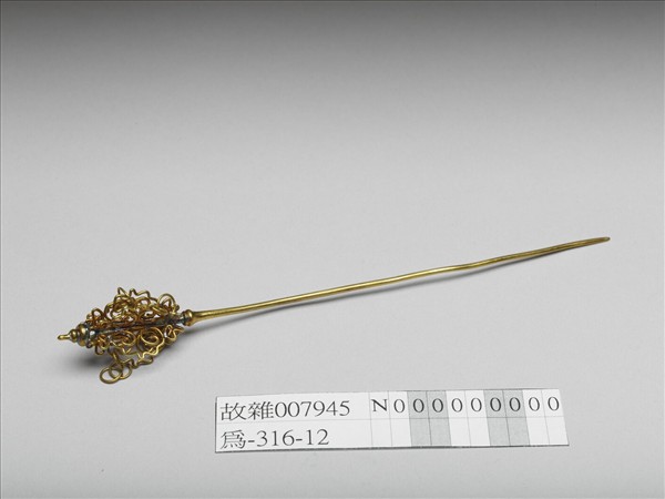 鍍金如意雲耳挖簪