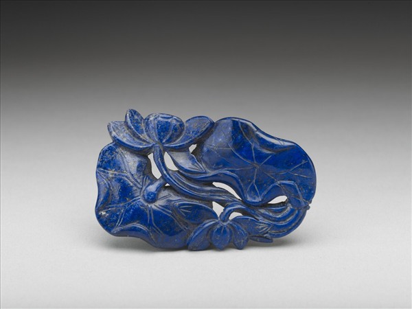 青金石鏤空蓮花飾件