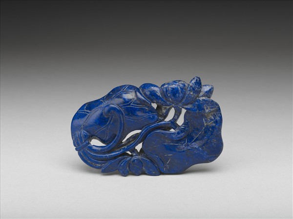 青金石鏤空蓮花飾件