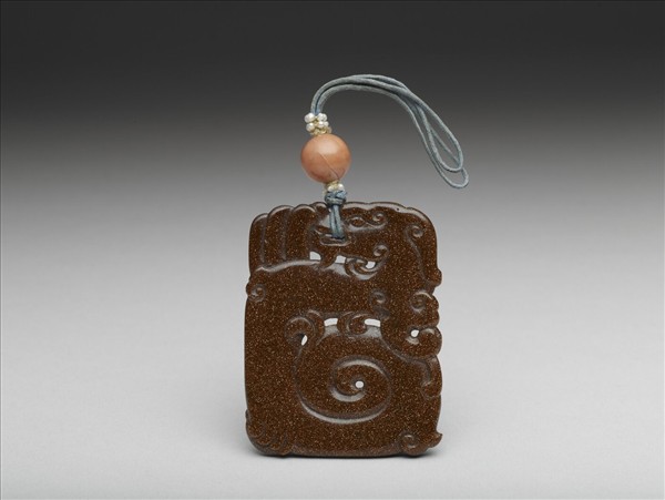 金星玻璃龍紋珮