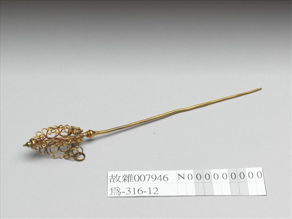 鍍金如意雲耳挖簪