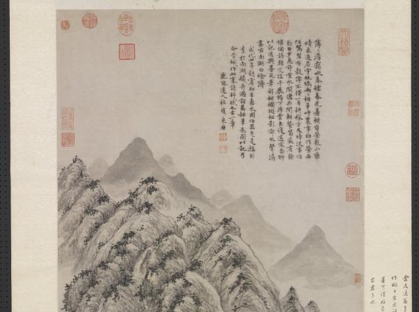 明杜瓊南湖草堂圖　軸