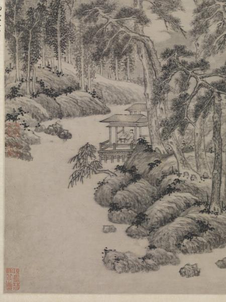 明杜瓊南湖草堂圖　軸