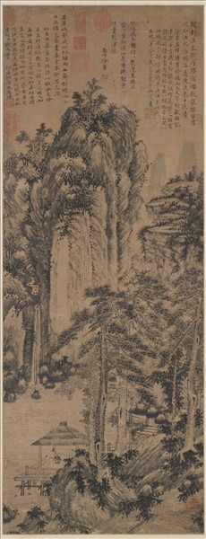 明杜瓊聽泉圖　軸