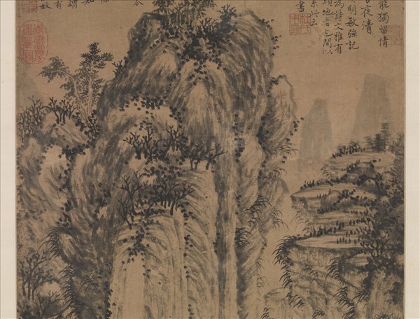 明杜瓊聽泉圖　軸