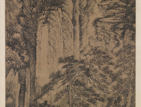 明杜瓊聽泉圖　軸