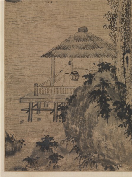 明杜瓊聽泉圖　軸