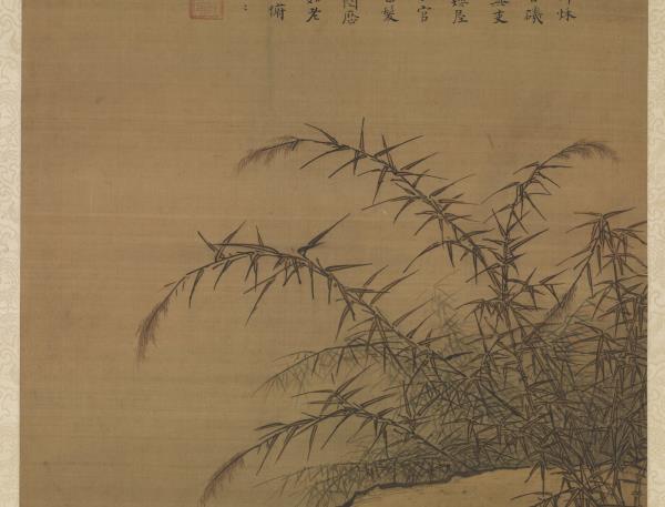 明倪端捕魚圖　軸