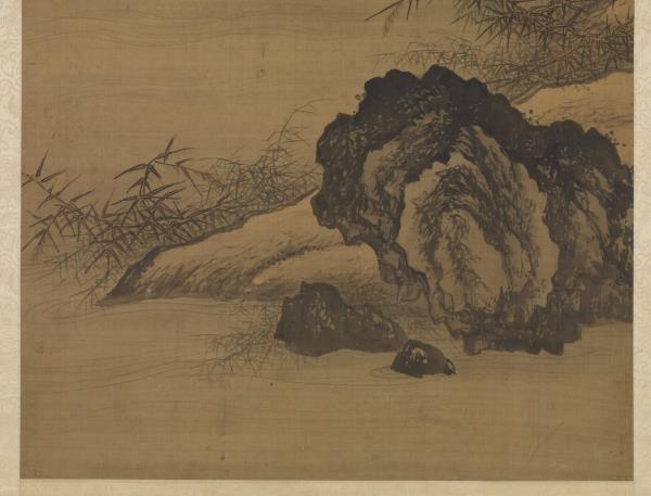 明倪端捕魚圖　軸