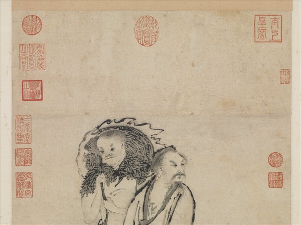 明吳偉仙蹤侶鶴圖　軸