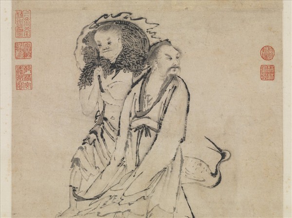 明吳偉仙蹤侶鶴圖　軸