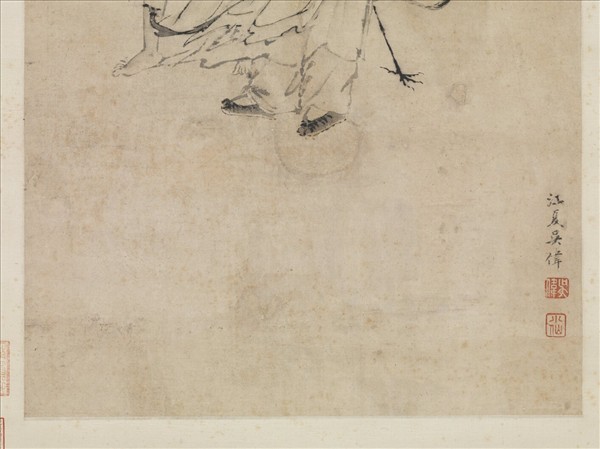 明吳偉仙蹤侶鶴圖　軸