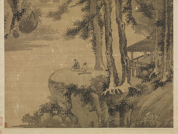 明沈周蒼厓高話圖　軸