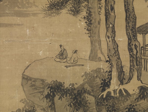 明沈周蒼厓高話圖　軸